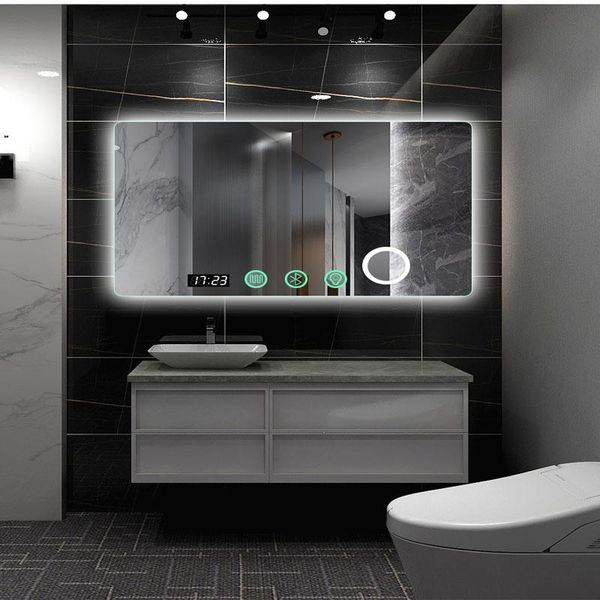 smart bathroom vanity mirror led light mirror touch screen multifunctional defogging and anti-fog with light
smart bathroom vanity mirror led light mirror touch screen multifunctional defogging and anti-fog with light