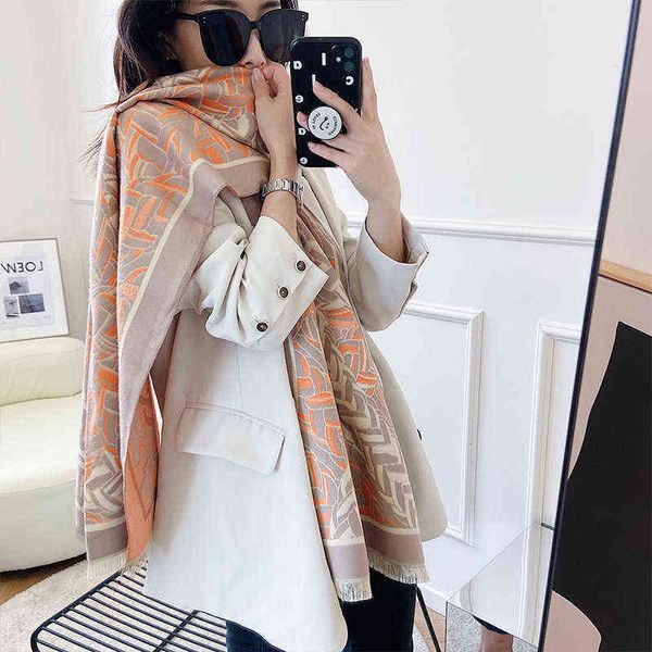 scarves korean version long spring autumn scarf imitation cashmere double-sided shawl dual-purpose warm and foreign style winter cloak bib, Blue;gray
scarves korean version long spring autumn scarf imitation cashmere double-sided shawl dual-purpose warm and foreign style winter cloak bib, Blue;gray