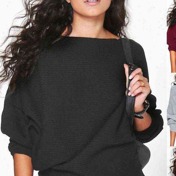dress women blouses full sleeve knitting sweater o neck pullover jumper bat thread loose knit long, White
dress women blouses full sleeve knitting sweater o neck pullover jumper bat thread loose knit long, White