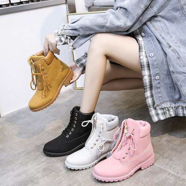 boots women short high heel shoes rivet boot winter leather lace-up solid color round toe female shoe, Black
boots women short high heel shoes rivet boot winter leather lace-up solid color round toe female shoe, Black