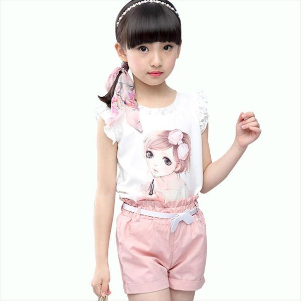kids clothes cartoon print t shirt amp shorts 2pcs for girls lace suit novelty summer 6 8 10 12 14, White
kids clothes cartoon print t shirt amp shorts 2pcs for girls lace suit novelty summer 6 8 10 12 14, White