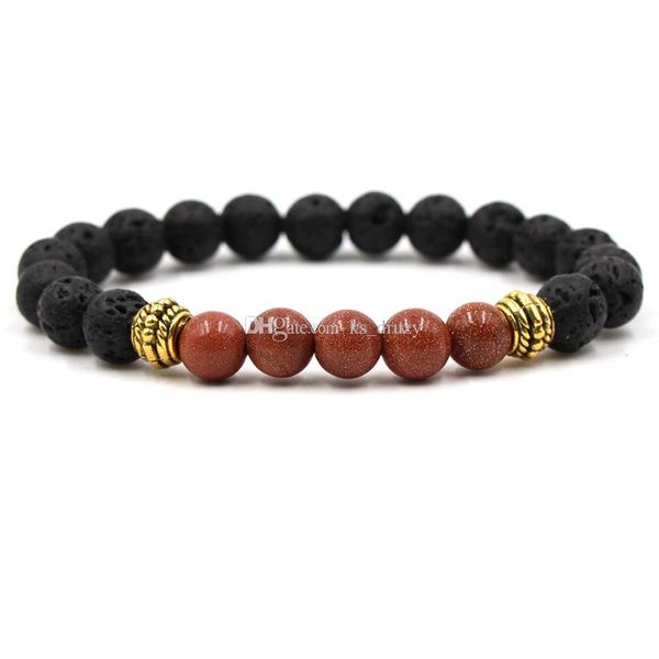 2022 new natural tiger eye black lava stone beads essential oil diffuser bracelet weathering agate stones elastic bracelet, Golden;silver
2022 new natural tiger eye black lava stone beads essential oil diffuser bracelet weathering agate stones elastic bracelet, Golden;silver