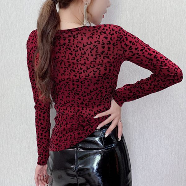 2021 spring fall korean clothes t-shirt girl fashion v-neck leopard print mesh long sleeve women tees new t0d105a cgfd, White
2021 spring fall korean clothes t-shirt girl fashion v-neck leopard print mesh long sleeve women tees new t0d105a cgfd, White