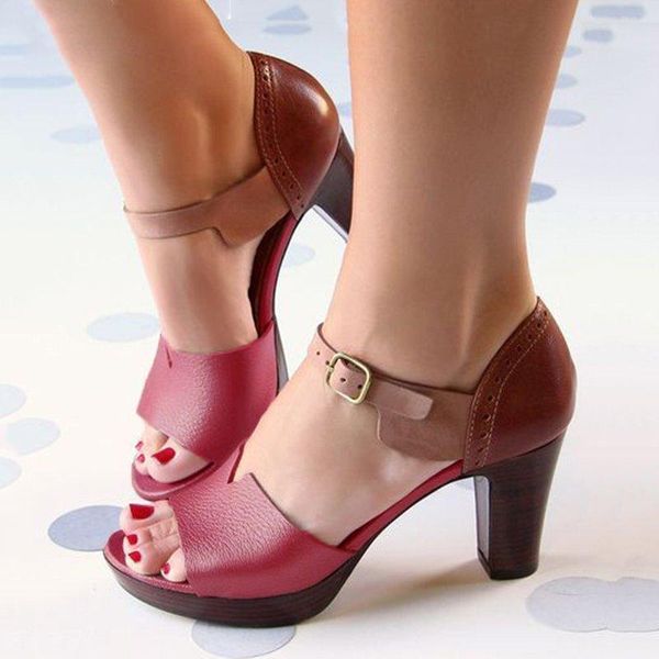 sandals chunky heel women summer shoes ankle strap elegant ladies high leather female pumps, Black
sandals chunky heel women summer shoes ankle strap elegant ladies high leather female pumps, Black