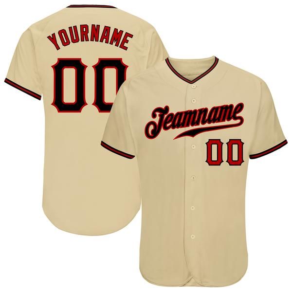 custom gold black-red-2 authentic baseball jersey, Blue;black