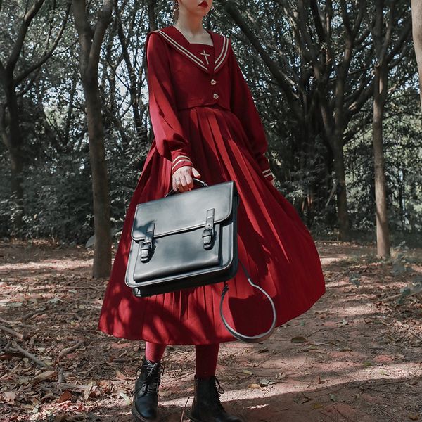 dressed in red cheese sailor's collar jk female uniform kawaii college dress big for wom zmaa, Black;gray
dressed in red cheese sailor's collar jk female uniform kawaii college dress big for wom zmaa, Black;gray