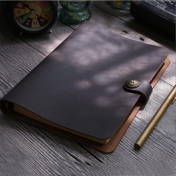 backpack crazy horse leather diary a4 vintage retro notebook travel binder notepad with hook kraft paper sketchbook
backpack crazy horse leather diary a4 vintage retro notebook travel binder notepad with hook kraft paper sketchbook