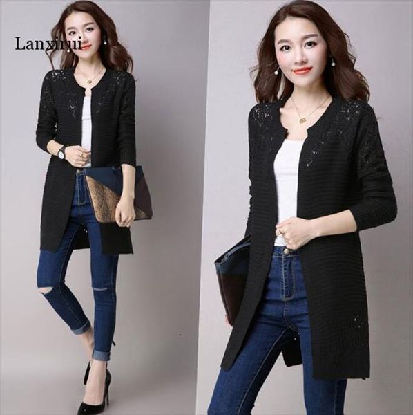 women knitted hollow out sweaters long sleeve cardigan autumn ladies casual crochet cardigans outfit, White;black
women knitted hollow out sweaters long sleeve cardigan autumn ladies casual crochet cardigans outfit, White;black