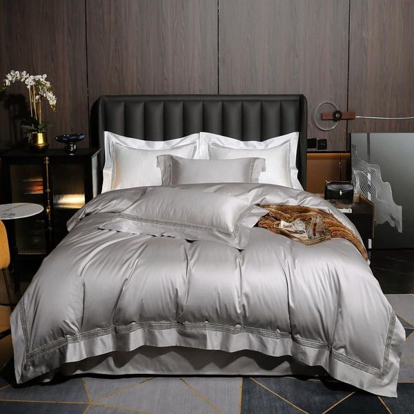 bedding sets silver gray silky soft 1000tc egyptian cotton el style set hollow edge duvet cover bed linen fitted sheet pillowcases
bedding sets silver gray silky soft 1000tc egyptian cotton el style set hollow edge duvet cover bed linen fitted sheet pillowcases
