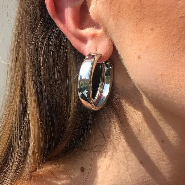hoop & huggie cold style silver color chunky earrings for women punk geometric simple round ear jewelry, Golden;silver
hoop & huggie cold style silver color chunky earrings for women punk geometric simple round ear jewelry, Golden;silver