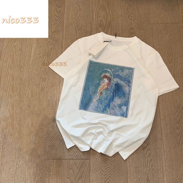 women t shirt lake water oil painting printing short-sleeved black white tide brand loose men half-sleeved t-shirt size m-xl, White;black
women t shirt lake water oil painting printing short-sleeved black white tide brand loose men half-sleeved t-shirt size m-xl, White;black