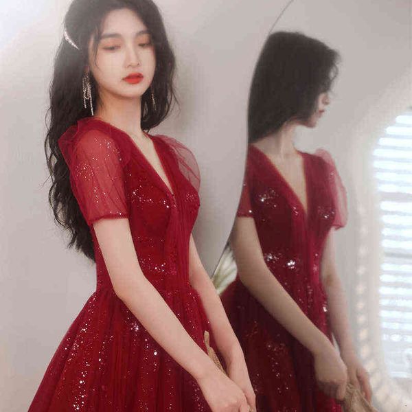 luxury street style dresses toast bride 2021 autumn temperament engagement back door dr can wear bridmaid skirt at ordinary tim, Black;pink
luxury street style dresses toast bride 2021 autumn temperament engagement back door dr can wear bridmaid skirt at ordinary tim, Black;pink