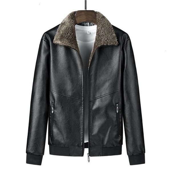 in one collar fur fashion thickened plush lapel leather jacket winter coat slim fit men's motorcyclewinter, Black;brown
in one collar fur fashion thickened plush lapel leather jacket winter coat slim fit men's motorcyclewinter, Black;brown