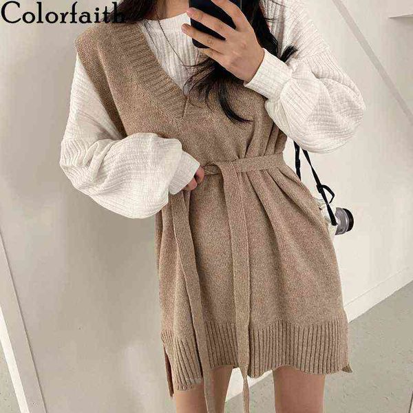 colorfaith new 2021 spring autumn women dresses v-neck split knitted lace up sleeveless korean style elegant lady dress dr18213 g1214, Black;gray
colorfaith new 2021 spring autumn women dresses v-neck split knitted lace up sleeveless korean style elegant lady dress dr18213 g1214, Black;gray