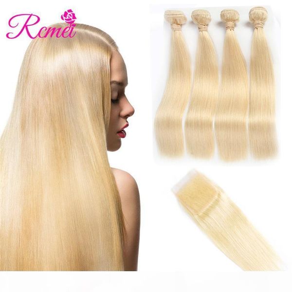 rcmei 613 blonde straight malaysina human hair 4 bundles with 4*4 lace closure pre-plucked blonde 613 human hair weaving 10-30inch 5pcs lot, Black;brown
rcmei 613 blonde straight malaysina human hair 4 bundles with 4*4 lace closure pre-plucked blonde 613 human hair weaving 10-30inch 5pcs lot, Black;brown