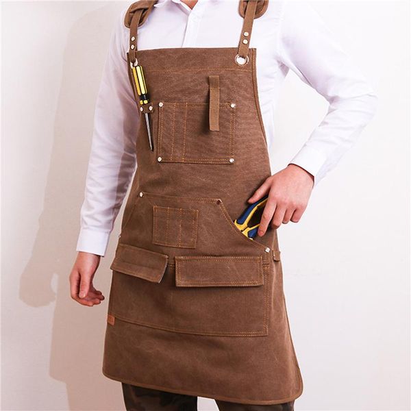aprons durable goods heavy duty canvas work apron with tool pockets cross-back straps adjustable for woodworking painting
aprons durable goods heavy duty canvas work apron with tool pockets cross-back straps adjustable for woodworking painting