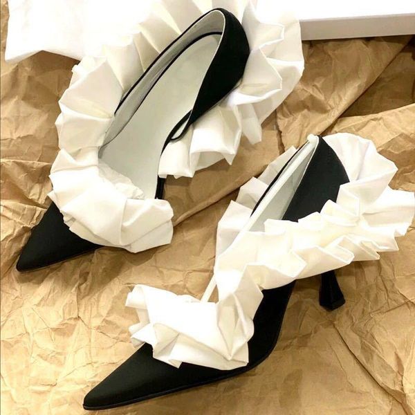 dress shoes 2021 pointed toe women pumps ruffles wedding woman high heels stiletto gladiator sandals valentine, Black
dress shoes 2021 pointed toe women pumps ruffles wedding woman high heels stiletto gladiator sandals valentine, Black
