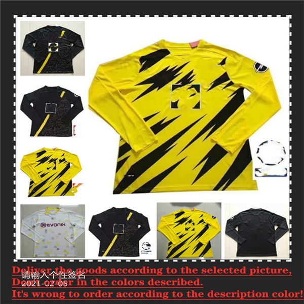 long sleeve 2020 2021 hazard 10 soccer jersey 20 21 football shirts haaland reus maillot de foot, Black;yellow
long sleeve 2020 2021 hazard 10 soccer jersey 20 21 football shirts haaland reus maillot de foot, Black;yellow