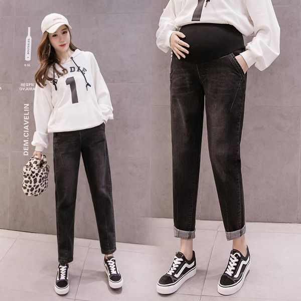 maternity bottoms maternit pants jeans loose straight harun fall little feet dad winter wear to support the belly long, White
maternity bottoms maternit pants jeans loose straight harun fall little feet dad winter wear to support the belly long, White