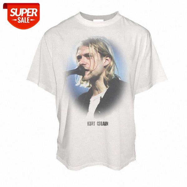 streetwear men cobain p print high street fog fashion brand short-sleeved t-shirt #061z, White;black
streetwear men cobain p print high street fog fashion brand short-sleeved t-shirt #061z, White;black