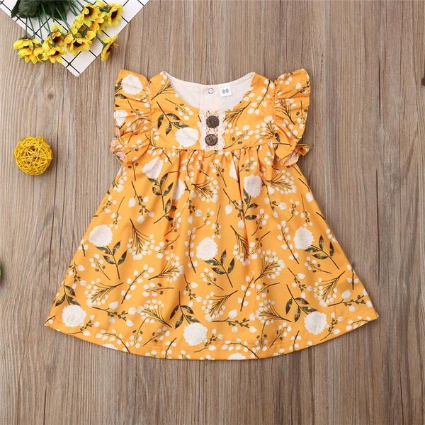 girl's dresses sweet kids baby girls dress floral ruffle sleeve a-line party summer holiday leisure clothes, Red;yellow
girl's dresses sweet kids baby girls dress floral ruffle sleeve a-line party summer holiday leisure clothes, Red;yellow