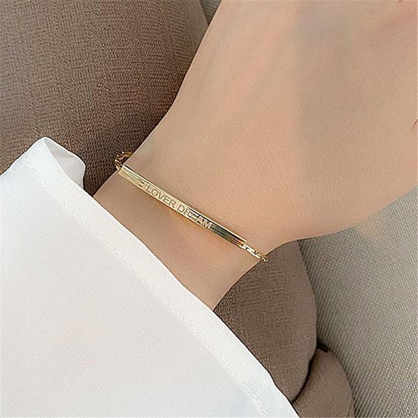 link, chain bracelet for woman niche design adjustable one letter jewelry women's fashion stretch temperament hand, Black
link, chain bracelet for woman niche design adjustable one letter jewelry women's fashion stretch temperament hand, Black