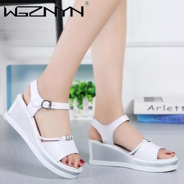 sandals women's genuine leather summer wear fashion women slope and shoes outdoor water drill flat open toe, Black
sandals women's genuine leather summer wear fashion women slope and shoes outdoor water drill flat open toe, Black