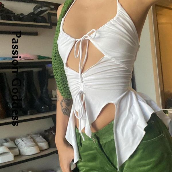 women's tanks & camis women y2k girls hollow out bandage slim halter drawstring camisole femme party nightclub crop top, White
women's tanks & camis women y2k girls hollow out bandage slim halter drawstring camisole femme party nightclub crop top, White