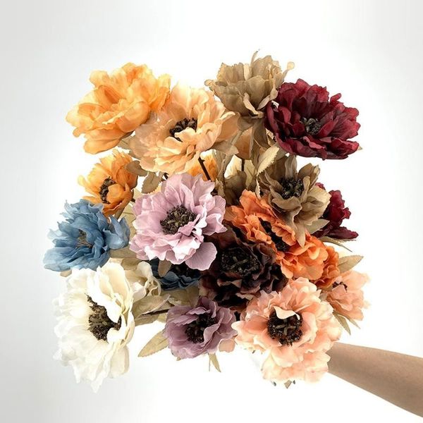 decorative flowers & wreaths 3 heads artificial poney anemone wedding home room decor table bridal bouquet silk fake scrapbook
decorative flowers & wreaths 3 heads artificial poney anemone wedding home room decor table bridal bouquet silk fake scrapbook