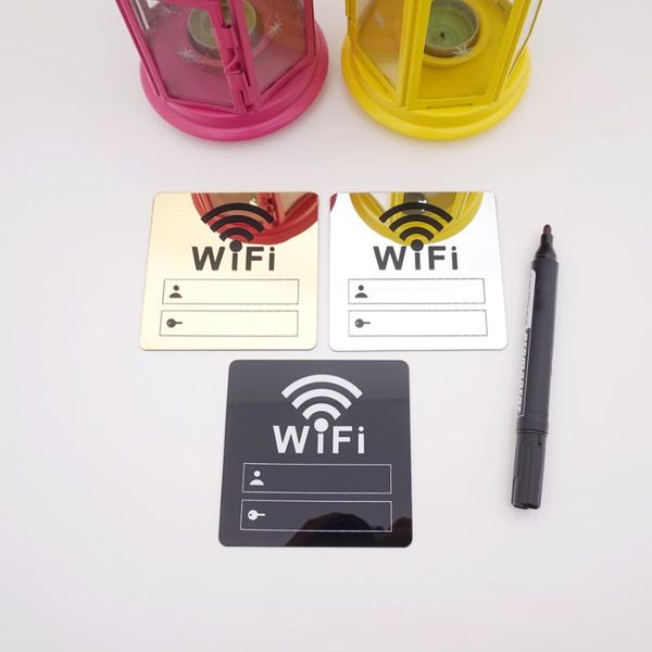 wall stickers 6pieces/lot 10cm wifi sign 3d acrylic mirror rewritable account and password for public shope signage
wall stickers 6pieces/lot 10cm wifi sign 3d acrylic mirror rewritable account and password for public shope signage