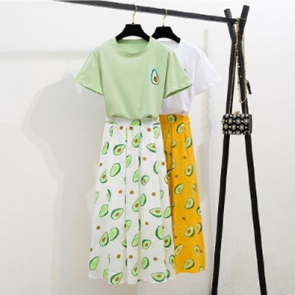 fresh women skirts sets avocado print green t-shirt 2 pcs skirt set casual summer outfits match 2021 for dropshipping, Gray
fresh women skirts sets avocado print green t-shirt 2 pcs skirt set casual summer outfits match 2021 for dropshipping, Gray