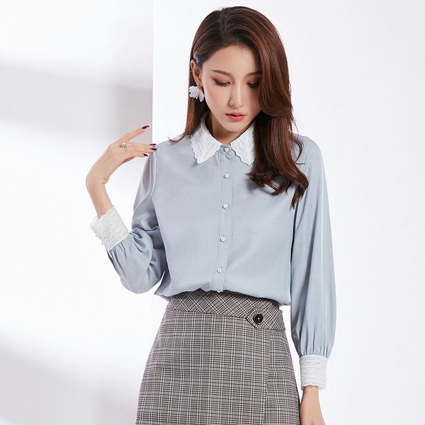 2021 new nova chegada de mangas compridas chiffon camisas menina turn-down colarinho branco escritrio senhora feminina moda elegante camisa, White
2021 new nova chegada de mangas compridas chiffon camisas menina turn-down colarinho branco escritrio senhora feminina moda elegante camisa, White