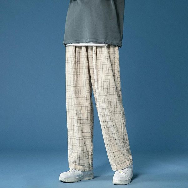 men's pants 2021 men brand clothing corduroy wide-leg trousers/male high-grade plaid haroun pants/lovers fashion hip-hop style, Black
men's pants 2021 men brand clothing corduroy wide-leg trousers/male high-grade plaid haroun pants/lovers fashion hip-hop style, Black