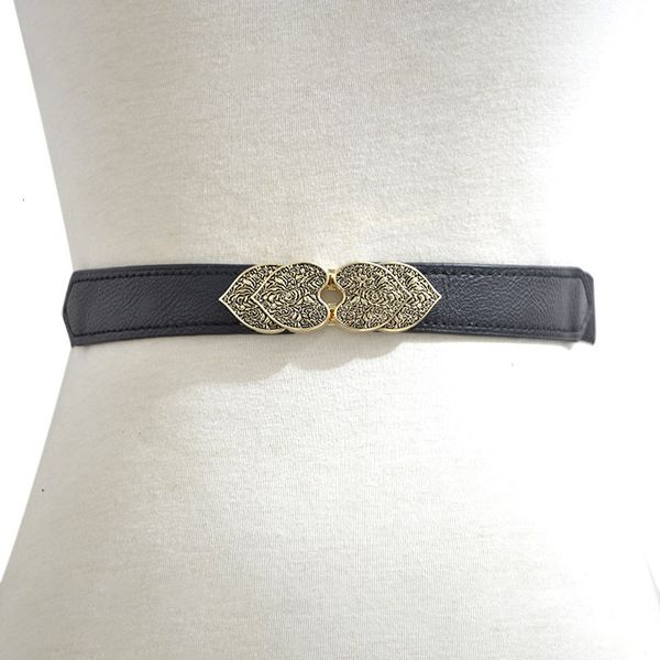 women's pattern button elastic belt fashion versatile pair button thin belt, Black;brown
women's pattern button elastic belt fashion versatile pair button thin belt, Black;brown