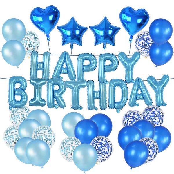 72pcs/set happy birthday balloons star heart foil ballons pink blue latex globos for boy girl birthday party decoration plies
72pcs/set happy birthday balloons star heart foil ballons pink blue latex globos for boy girl birthday party decoration plies