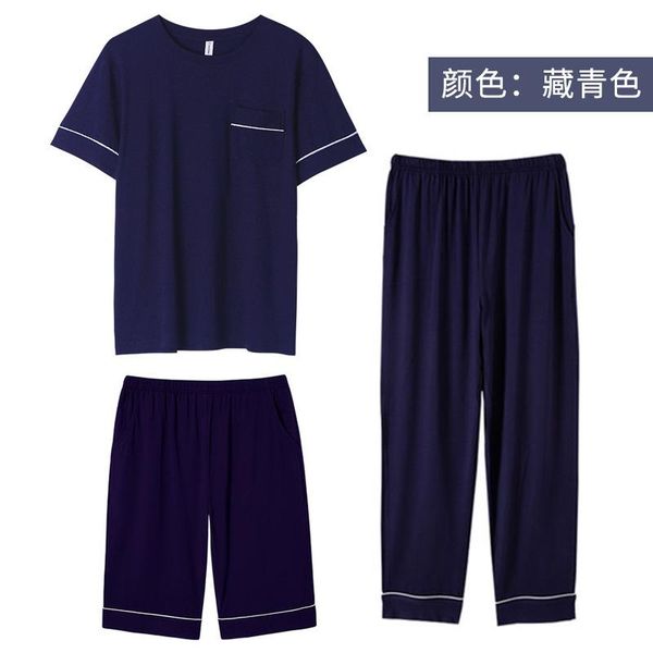 men's sleepwear plus size men 3ppcs pajamas set soft modal pyjamas suit summer short sleeve pant autumn loose nightwear home wear, Black;brown
men's sleepwear plus size men 3ppcs pajamas set soft modal pyjamas suit summer short sleeve pant autumn loose nightwear home wear, Black;brown