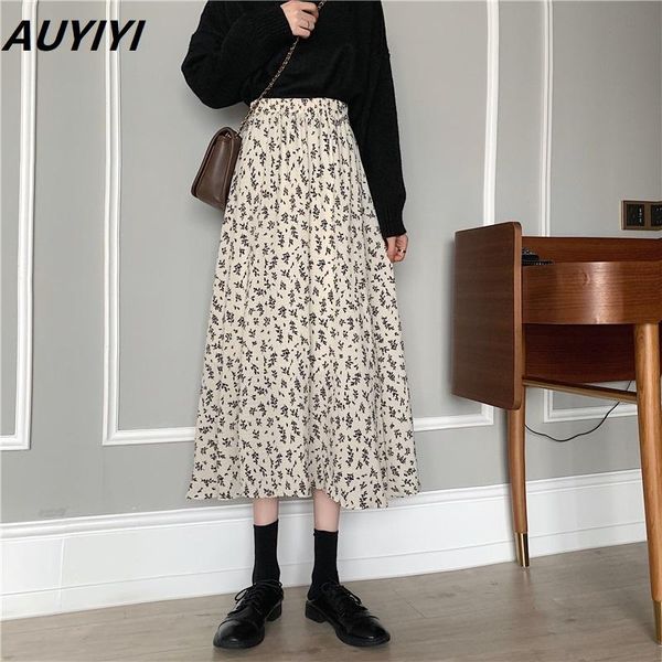skirts women fashion chiffon floral style stretch high waist skirt casual all-match white a-line long 2021, Black
skirts women fashion chiffon floral style stretch high waist skirt casual all-match white a-line long 2021, Black