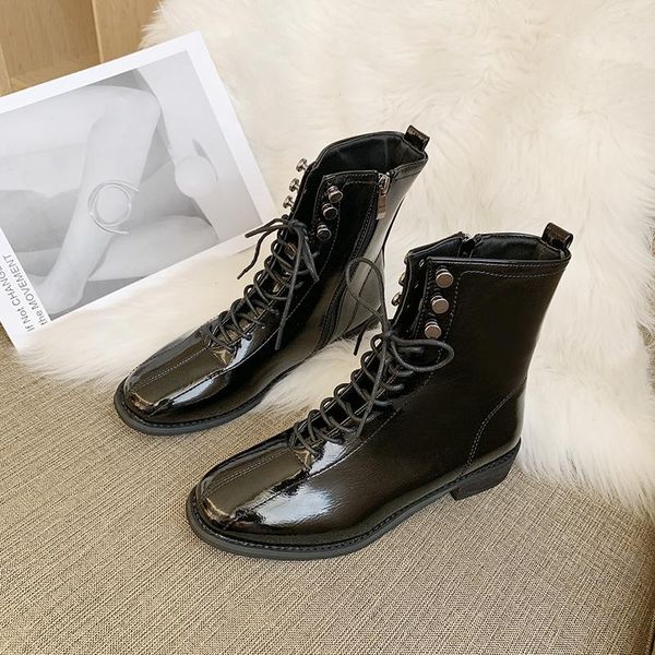 boots patent leather female british wind 2021 autumn and spring wild thick single black fashion ankle u23-94
boots patent leather female british wind 2021 autumn and spring wild thick single black fashion ankle u23-94