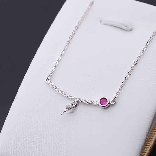 s925 silver pendant necklace women's set pearl clavicle chain diy jewelry accessories empty support inlay 313
s925 silver pendant necklace women's set pearl clavicle chain diy jewelry accessories empty support inlay 313