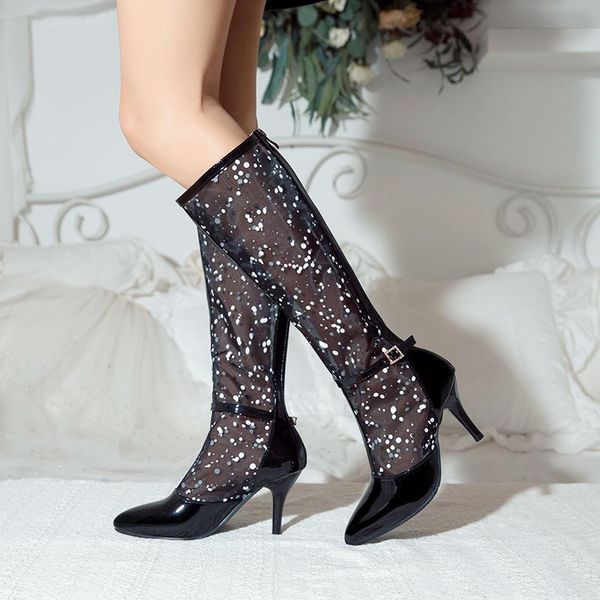 boots fashion summer mesh zipper woman high heel 2021 breathable cool women sandals large size 32-43, Black
boots fashion summer mesh zipper woman high heel 2021 breathable cool women sandals large size 32-43, Black