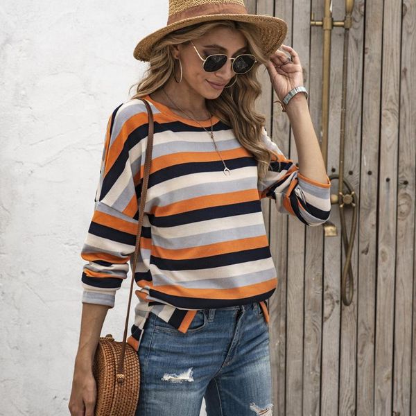 women's t-shirt womens clothing 2021 spring fashion striped batwing long sleeve oversize tee streetwear casual loose pullover, White
women's t-shirt womens clothing 2021 spring fashion striped batwing long sleeve oversize tee streetwear casual loose pullover, White