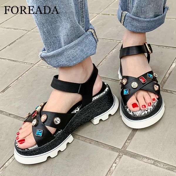 dress shoes foreada women sandals real leather platform wedges high heel snake print buckle strap crystal open toe lady, Black
dress shoes foreada women sandals real leather platform wedges high heel snake print buckle strap crystal open toe lady, Black
