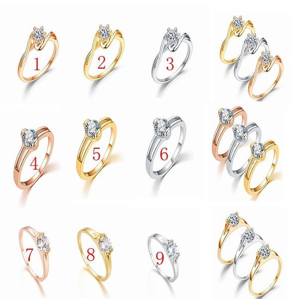 wedding rings fashion creative zircon rose gold women's ring stainless steel sweet romantic engagement gift spot wholesale bulk, Slivery;golden
wedding rings fashion creative zircon rose gold women's ring stainless steel sweet romantic engagement gift spot wholesale bulk, Slivery;golden
