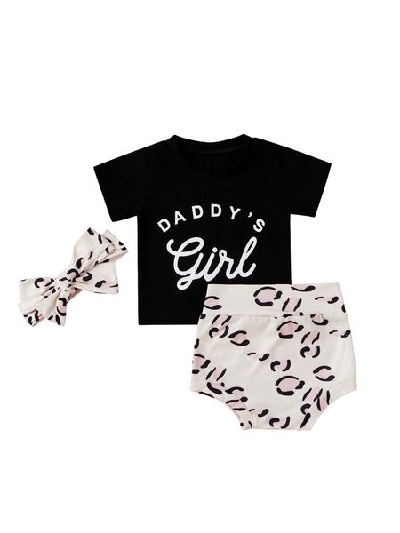 clothing sets born baby girls 3-piece outfit set short sleeve letter print +shorts+headband, White
clothing sets born baby girls 3-piece outfit set short sleeve letter print +shorts+headband, White