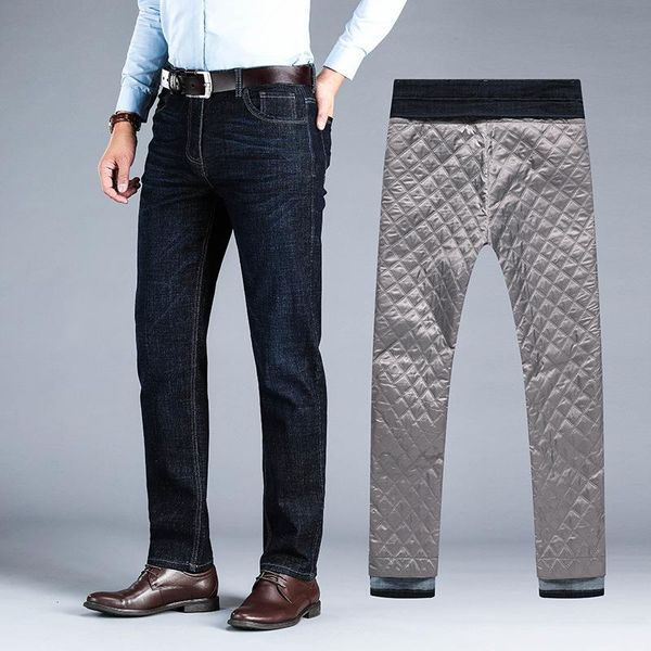 men's pants down jeans winter thickening straight fit elastic casual, Black
men's pants down jeans winter thickening straight fit elastic casual, Black