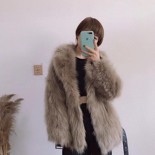 women's fur & faux fluffy raccoon coat women real jacket outerwear 2021 autumn winter casual fashion overcoat, Black
women's fur & faux fluffy raccoon coat women real jacket outerwear 2021 autumn winter casual fashion overcoat, Black