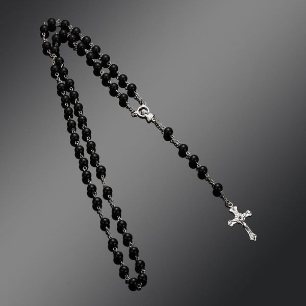 pendant necklaces 2021 fashion handmade round glass bead catholic rosary quality cross necklace beads religious pendants, Silver
pendant necklaces 2021 fashion handmade round glass bead catholic rosary quality cross necklace beads religious pendants, Silver