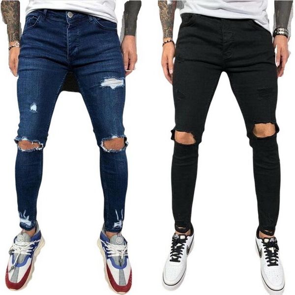 2021 gat stretch feet denim broek streetwear slim fit hip hop ripped men's jeans, Blue
2021 gat stretch feet denim broek streetwear slim fit hip hop ripped men's jeans, Blue