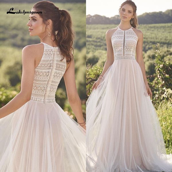 2021 new beach robe marieelace boho bride halter tulle wedding gown custom made vestidos de novia vht7, White
2021 new beach robe marieelace boho bride halter tulle wedding gown custom made vestidos de novia vht7, White