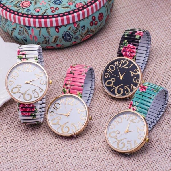 wristwatches flower round dial flexible stretch band watch quartz wrist bracelet, Slivery;brown
wristwatches flower round dial flexible stretch band watch quartz wrist bracelet, Slivery;brown